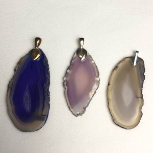 Large Agate Pendants